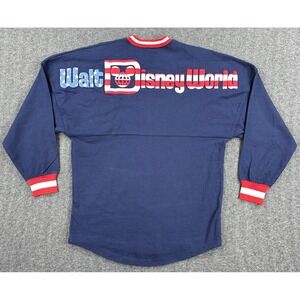 Walt Disney World Spirit Jersey Adult XS Blue American Flag Mickey Mouse Shirt